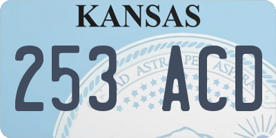 KS license plate 253ACD