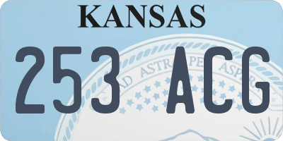 KS license plate 253ACG