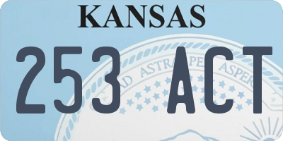 KS license plate 253ACT