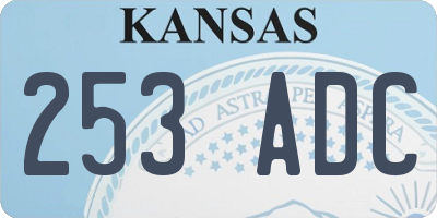 KS license plate 253ADC