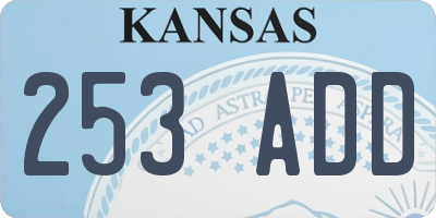KS license plate 253ADD