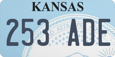 KS license plate 253ADE