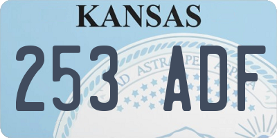 KS license plate 253ADF