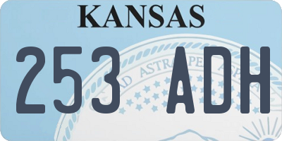 KS license plate 253ADH