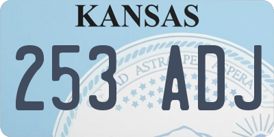KS license plate 253ADJ