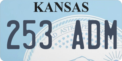 KS license plate 253ADM