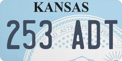 KS license plate 253ADT