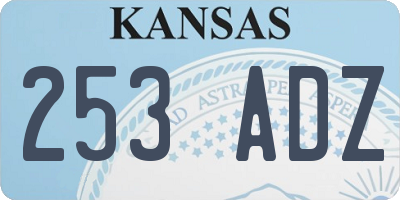 KS license plate 253ADZ