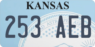 KS license plate 253AEB
