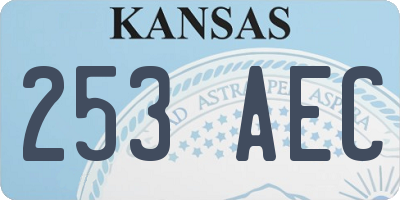KS license plate 253AEC