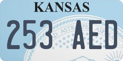 KS license plate 253AED