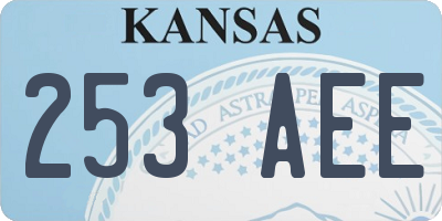 KS license plate 253AEE