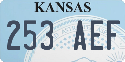 KS license plate 253AEF