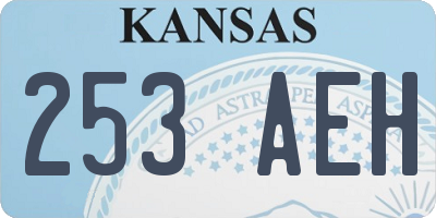 KS license plate 253AEH