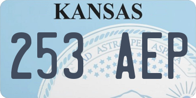 KS license plate 253AEP