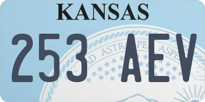 KS license plate 253AEV