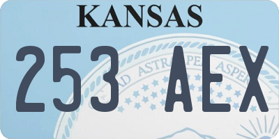 KS license plate 253AEX