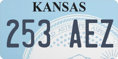 KS license plate 253AEZ