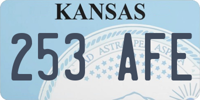 KS license plate 253AFE