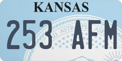 KS license plate 253AFM