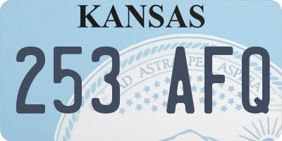 KS license plate 253AFQ
