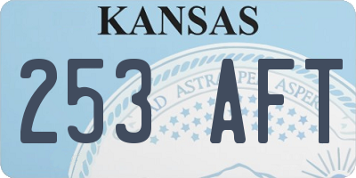 KS license plate 253AFT