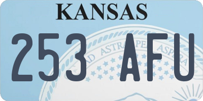 KS license plate 253AFU