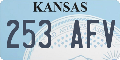 KS license plate 253AFV