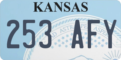 KS license plate 253AFY