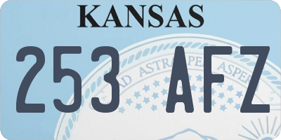 KS license plate 253AFZ