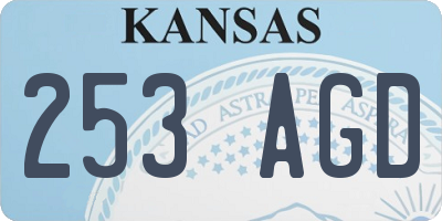 KS license plate 253AGD