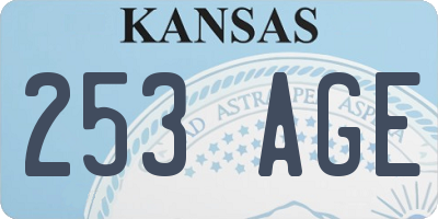 KS license plate 253AGE