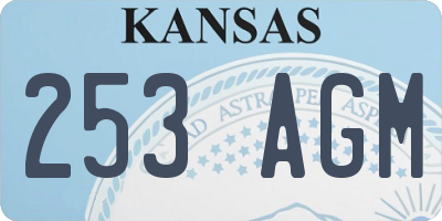 KS license plate 253AGM