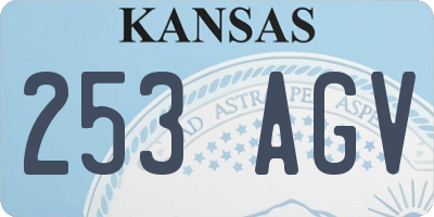 KS license plate 253AGV