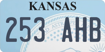KS license plate 253AHB
