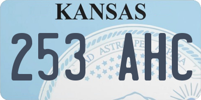 KS license plate 253AHC