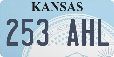 KS license plate 253AHL