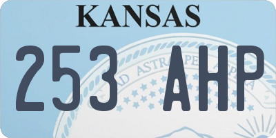 KS license plate 253AHP