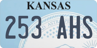 KS license plate 253AHS