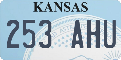 KS license plate 253AHU