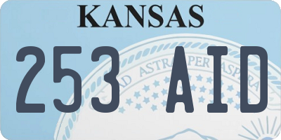 KS license plate 253AID