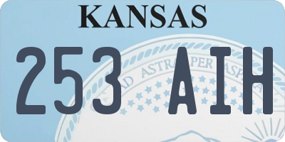 KS license plate 253AIH