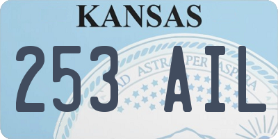 KS license plate 253AIL