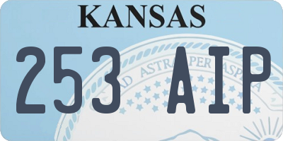 KS license plate 253AIP