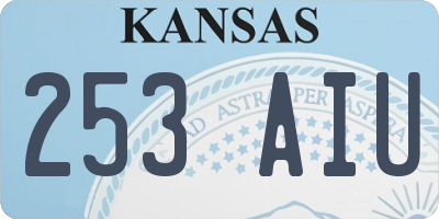 KS license plate 253AIU