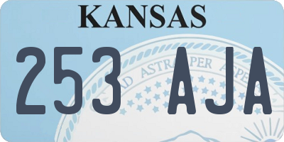 KS license plate 253AJA