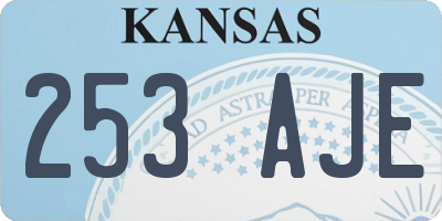 KS license plate 253AJE