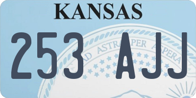 KS license plate 253AJJ