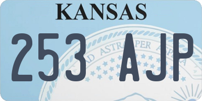 KS license plate 253AJP