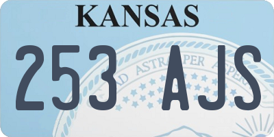 KS license plate 253AJS